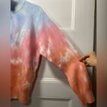 Sandro | Fabien Ombré Tie-Dye 1/4 Zip Pullover Sweatshirt Peace Sign Bunt Size 0 Photo 11