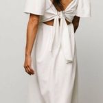 Baltic Born Indie Back Tie White Midi Dress Photo 1