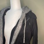 2 SABLE Black/Grey Zip Up Hooded Jacket with Sweater Insert Photo 3