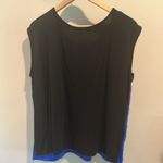 Brixon Ivy  XL Willard Lace Overlay Cobalt Blue Sleeveless Blouse Top Photo 5