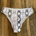 Snake Print Black White Bikini Bottom Size Small Photo 0