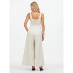 Madewell Wide Leg Jumpsuit Drapey Twill Muted Stone Beige Minimalist US 6 NWT Photo 2