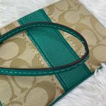 Coach  Green Khaki Signature Canvas Wristlet Photo 3