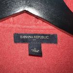 Banana Republic Womens Ruffled Button Cardigan Sweater Size S Orange Deep V Neck Photo 2