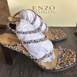Enzo Angiolini  Womens Heels Size 6.5M Animal Print Strappy Open Toe Shoes Photo 2