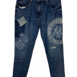 Ralph Lauren Lauren Womens Jeans Relaxed Tapered Denim Patches & LRL Logo Blue 8 Photo 0