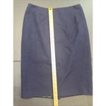 Pendleton Savvy Stretch Virgin Wool Skirt Navy Business Career Designer Luxury 6 Photo 3