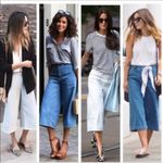 Kate Spade Wide Leg Stretch Front White Capris Size 10 Photo 8