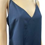 Madewell  Navy Blue V Neck Satin Mini Slip Dress Women’s Size 8 Photo 1