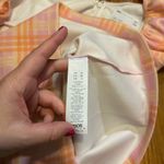 ASOS  Design Women’s 6 Pink Orange Plaid Cut Out Puff Sleeve Zipper Mini Dress Photo 9