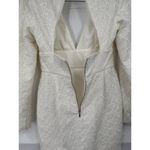 Misha Natasha Mini Dress Women 6‎ Ivory Sparkly Glam Feminine Cocktail Open Back Photo 9