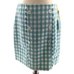 CeCe  Frayed Tweed Frame Gingham Pencil Mini Skirt Photo 2