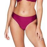 Sea Level Casablanca High Leg Mid Rise Bikini Bottom Ruby 8 Red Photo 0