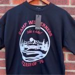 Nasty Gal Black Tee Camp Wilderness Crew Neck Graphic T-Shirt Photo 4