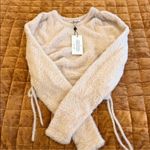 For Love & Lemons  Fuzzy Cozy Crop Top Adjustable Super stretch Revolve VS FP NWT Photo 1