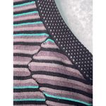 Missoni Black Gray Green Crew Neck Sleeveless Striped Knit Top Size 6 Photo 2