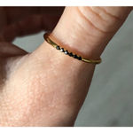 Boutique Dainty‎ 14k Gold Plated S925 Black Melee Diamond Ring, Size 7 Photo 5