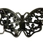 Novelty Belt Buckle Beaded Butterfly Interchangeable Large u Silver Photo 1