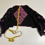 Hand Embroidered Woven Huipil Poncho from Mexico Black Size undefined Photo 8