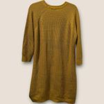 Allison Brittney Mustard Yellow Knit Sweater Dress Tunic Women's Dress XL Photo 5
