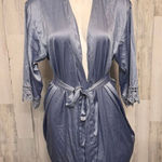 Mother of the Bride Blue Satin Lace Trim Robe Size undefined Photo 0