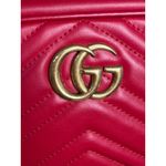 Gucci  NWT GG Matelasse Leather Mini Marmont Crossbody Bag in Red Photo 5