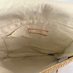 Oysho  Women's Beige Tan Raffia Embroidered Floral Crossbody Shoulder Bag Photo 4