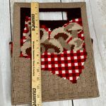 Hand Made In Haiti Happy Mushroom Needlepoint Tote Quirky Cute Red Checkered Photo 3