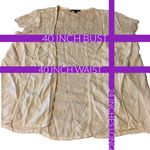 American Eagle  OUTFITTERS BEIGE OPEN FRONT LACE CARDIGAN BLOUSE (M) Photo 11