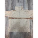 Nike  Women's Beige Size Small Speckled Knit Quarter Zip‎ Pullover Sweatshirt Photo 3