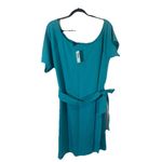Torrid Off Shoulder Tshirt Dress Belt Short Sleeve French Terry Teal NWT Sz 2X Photo 1
