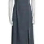 Theory  Slip Square Neckline Viscose Blend Long Dress Maxi Stripes Sz 6 #1849 Photo 0