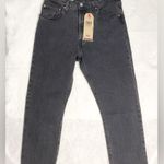 Levi's Levi’s 501 denim jeans original high rise cropped straight leg faded black 31 Photo 0