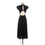 Reformation NWT Gavin in Black Cutout Back Side Slit Crepe Midi Dress 2 Photo 7