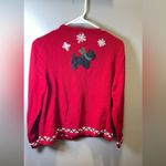Charter Club Women's Scottie Dog Lambs Wool Christmas Full Zip Sweater Size PL Photo 1
