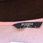 Zeagoo  Light Pink Heart Shape chest CrossFront VNeck PullOver Blouse TShirt Sz M Photo 5