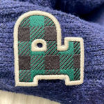 PINK - Victoria's Secret PINK Varsity Sweater Plaid P & green and cream accents Navy Women's Cardigan Photo 5