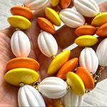 Napier orange yellow and white large beaded necklace Photo 1
