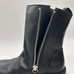 Fly London New Fade966Fly Leather Ankle Boots Women 36 US 5.5-6 Zip Up Black Rug Photo 9