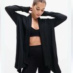 Athleta  Womens Sz XS Extra Small Black Wrap Knit Cardigan Pranayama Pockets Photo 0