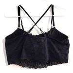 Aerie Holiday Best Lace Longline Bralette Black XXL Photo 3