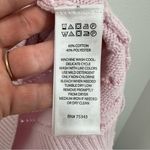 Joie  Women's‎ Size Medium Baby Pink Open Knit Collared V Neck Sweater Summer Photo 2
