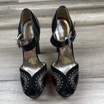 Michael Kors  Astor Quarter Strap Heels Women's Black Silver Studs 9 Photo 0
