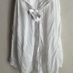 frame denim FRAME Lauren Ruffle Dress in White Photo 7