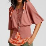 CAbi  Brick Dust Pink Alegria Kimono Cardigan Size Medium Photo 0