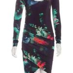 Black Halo  Ruched Midnight Floral Bodycon Dress size 6 Photo 0