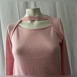 UNIQ New Women's Pink Sweater Crew Neck Long Sleeve Top Stretchy Size M Photo 1