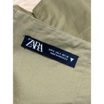 ZARA Women's Green High Waisted Pleated A Line Cargo Skort Skirt Shorts Size S Photo 3