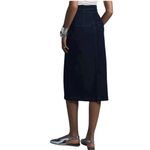 Anthropologie  Pilcro The Arden Double Waist Midi Skirt Dark Denim Size 14 NEW Photo 6