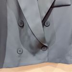 J.ING Jing Lightweight Short Sleeve Blazer Jacket Top Shoulder Pads Size S NWT Blue Photo 1